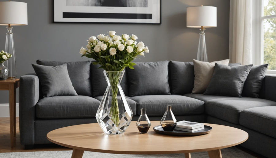 Kristallvase als highlight moderner wohnraum dekoration